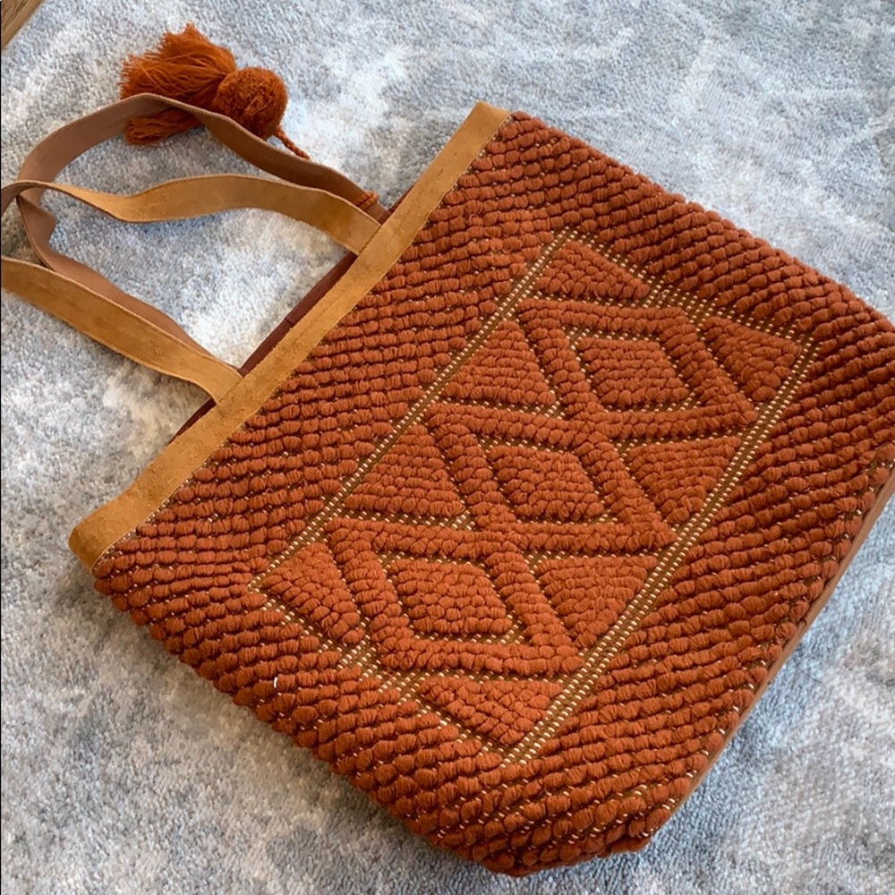 💕HP💕Boho orange tote bag - Picture 8 of 12